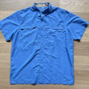 Game Guard Shirt Men 2XL Blue Outdoor Fishing Vented Performance